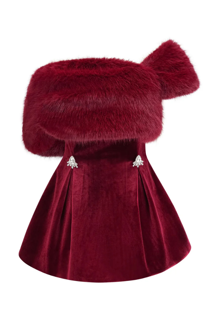 Anjelique Fur Mini- Red