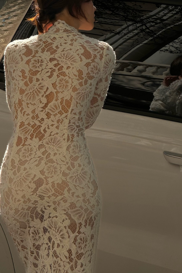 Lacy Maxi- White