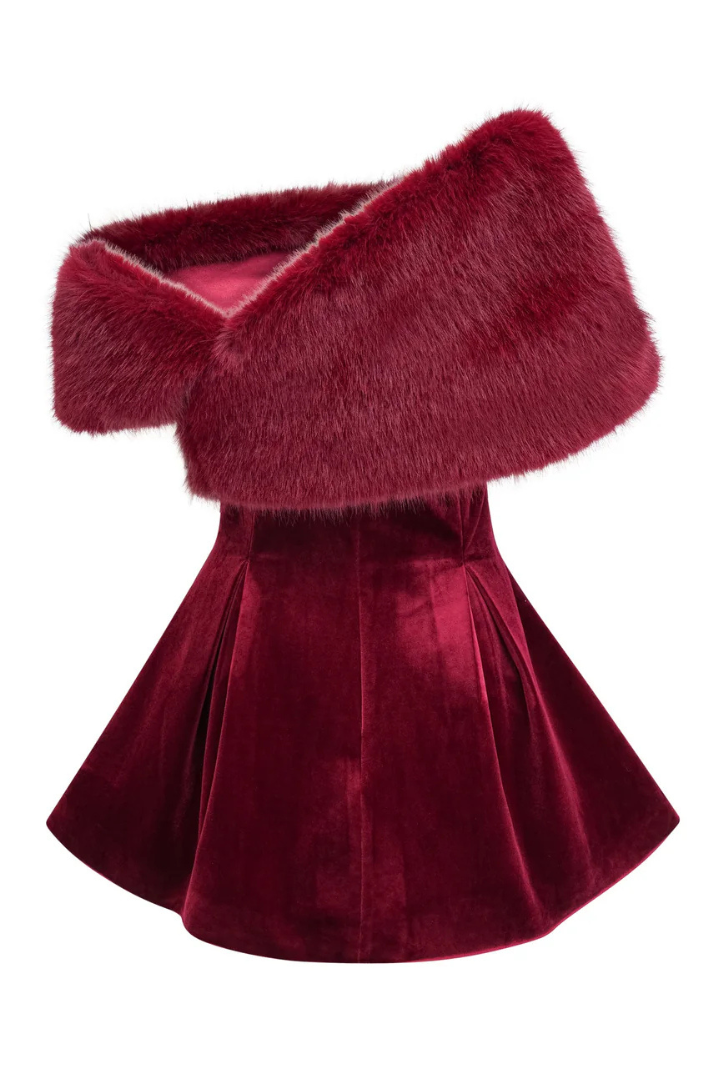 Anjelique Fur Mini- Red