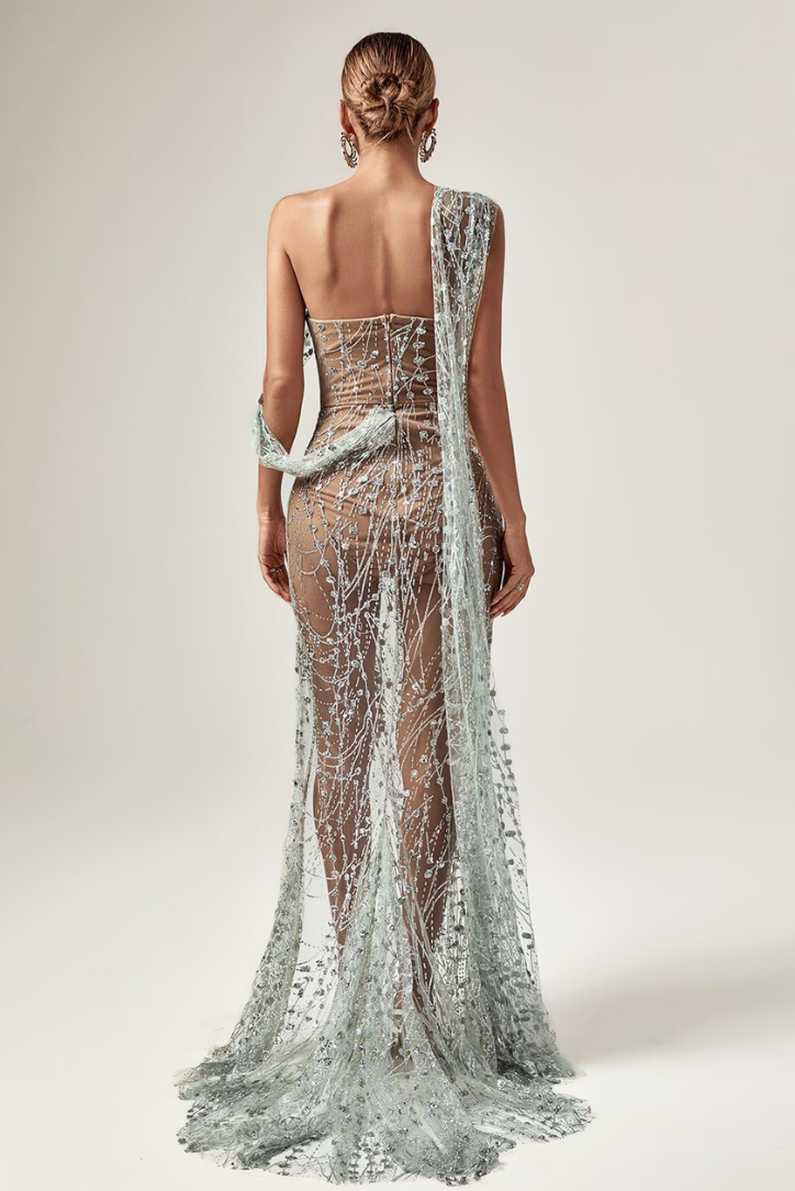 Sienna Sparkle Maxi- Silver