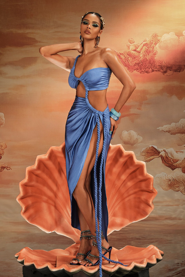 Ethryl Twisted Maxi- Blue
