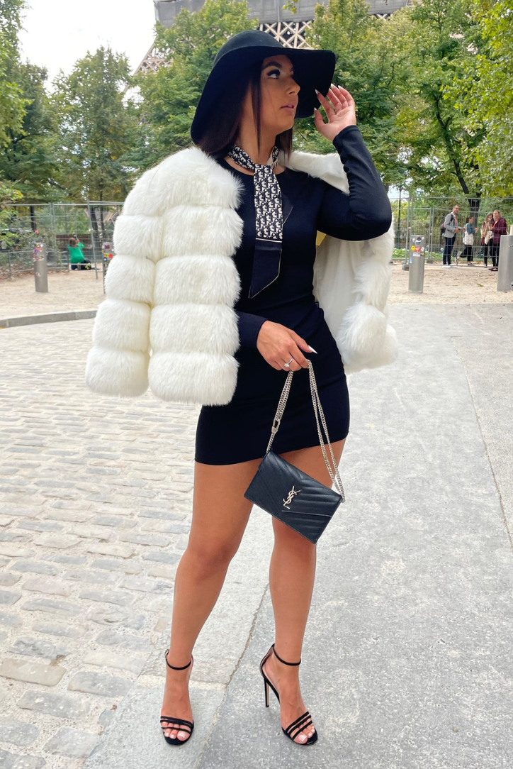 Vogue Faux Fur Coat- White