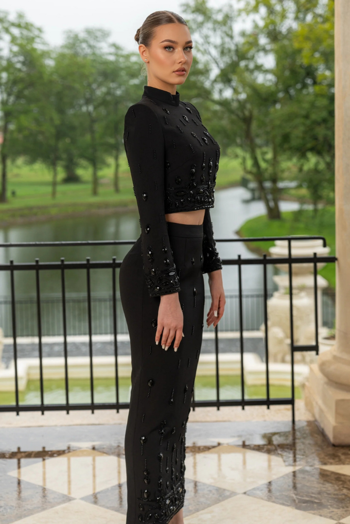 Sierra Set Maxi- Black - Angel Lane Clothing