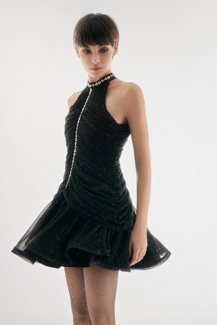 Della Sparkle Mini- Black - Angel Lane Clothing