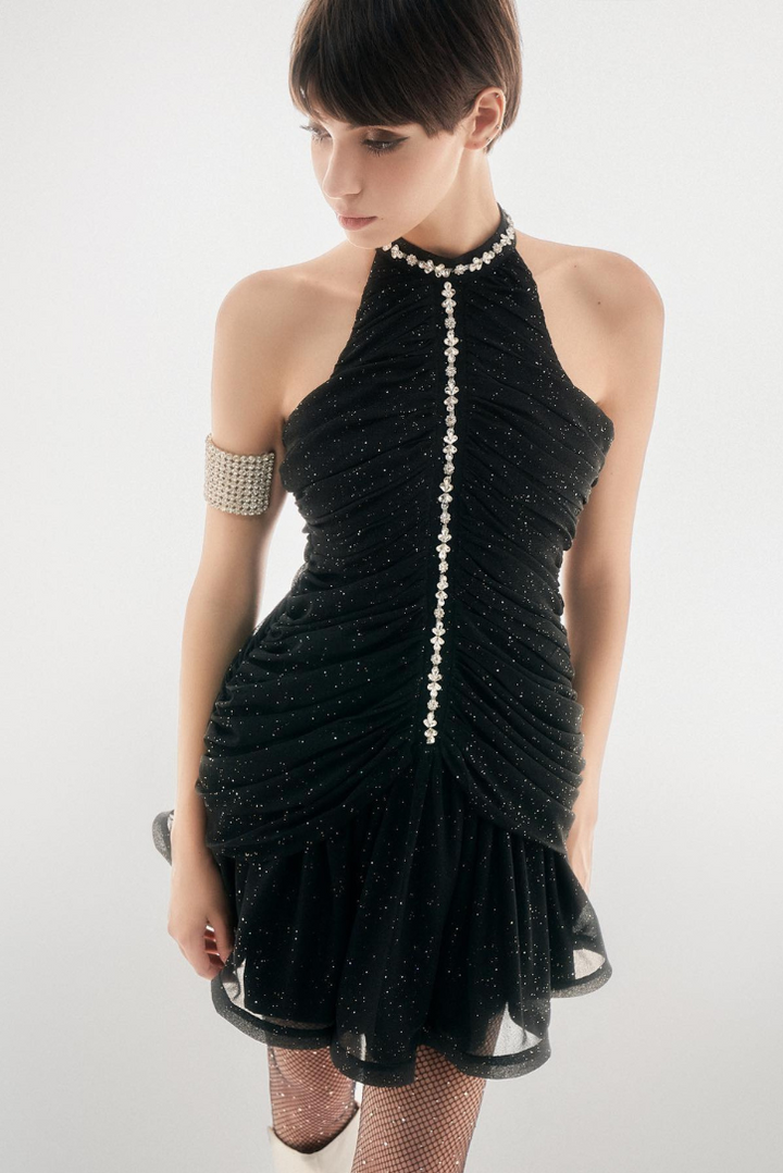 Della Sparkle Mini- Black - Angel Lane Clothing