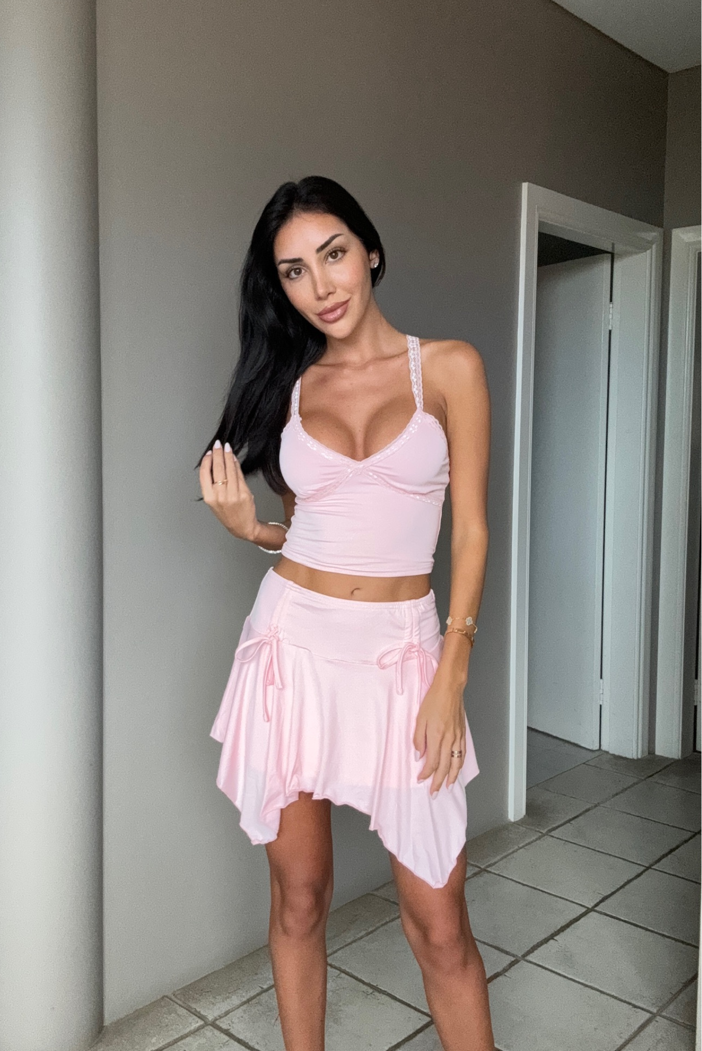 Cherie Mini Skirt- Pink