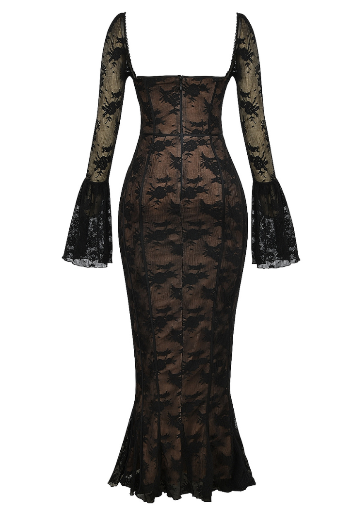 Delilah Lace Maxi- Black