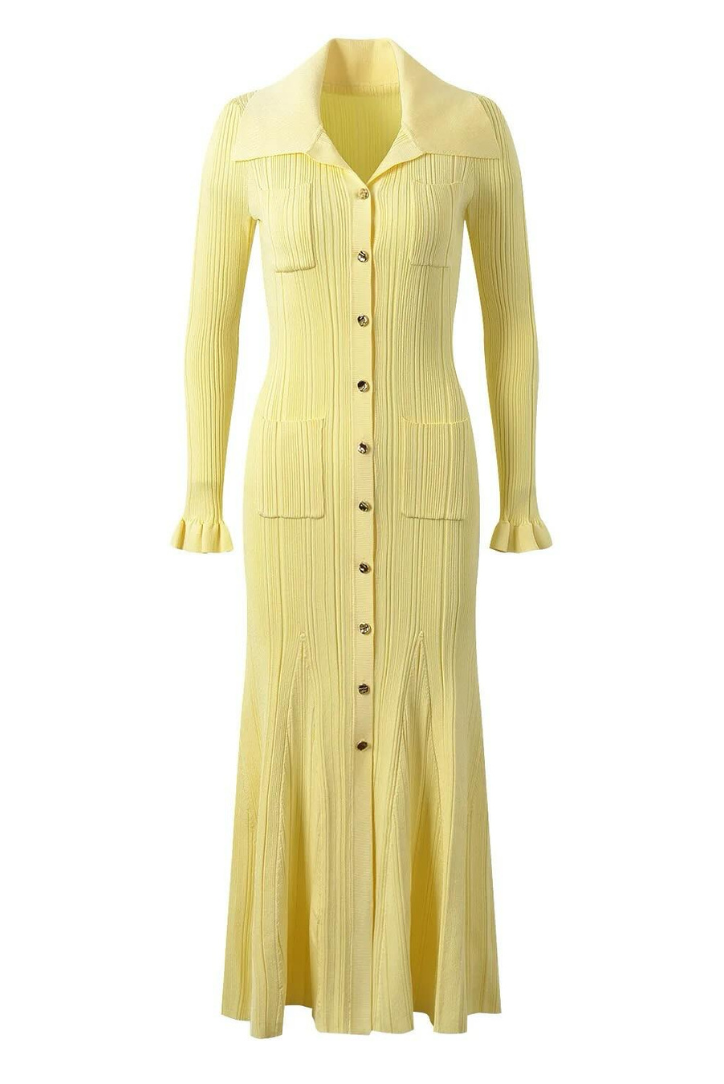 Yasmine Knit Maxi- Yellow