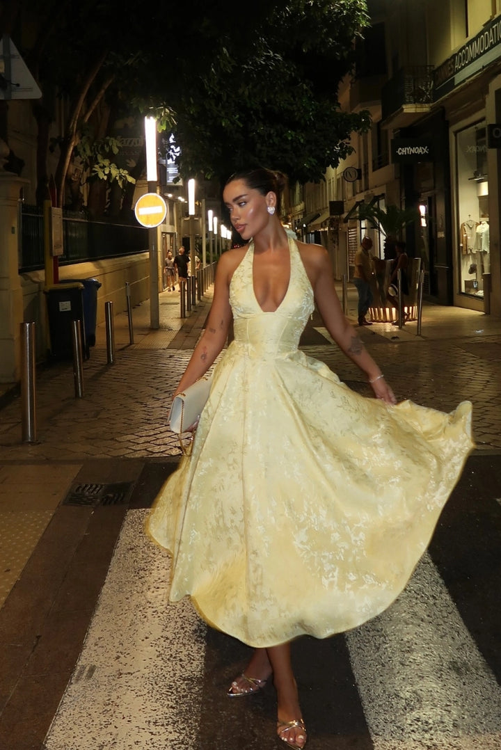 Jiselle Midi- Yellow - Angel Lane Clothing