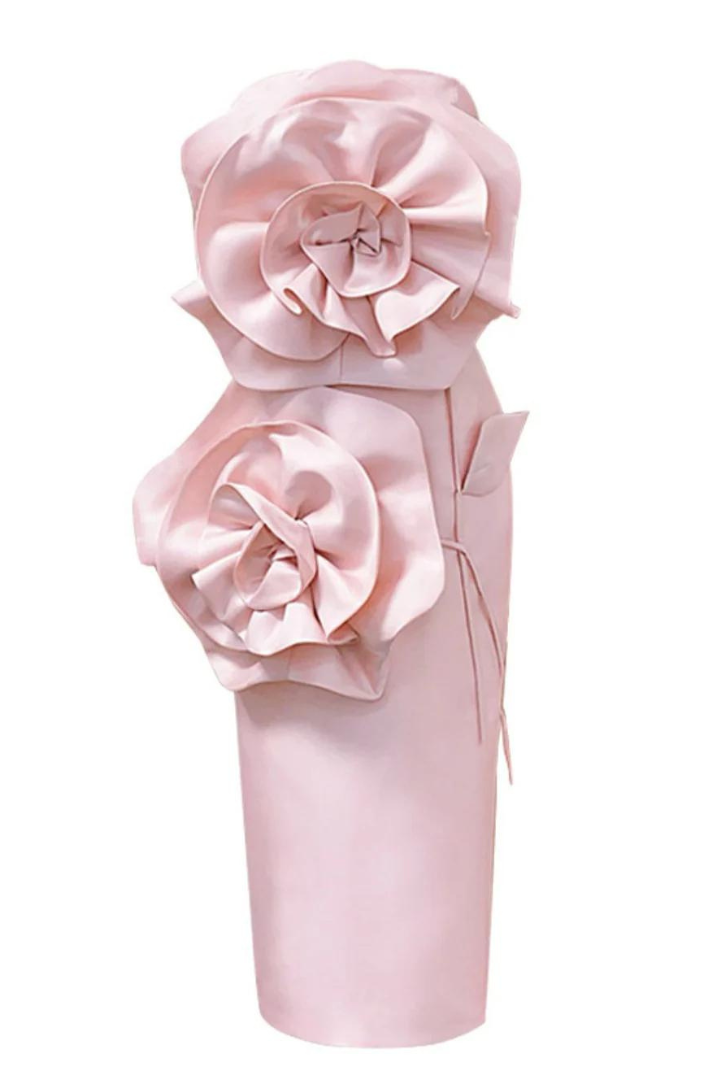 Clair Floral Midi- Blush