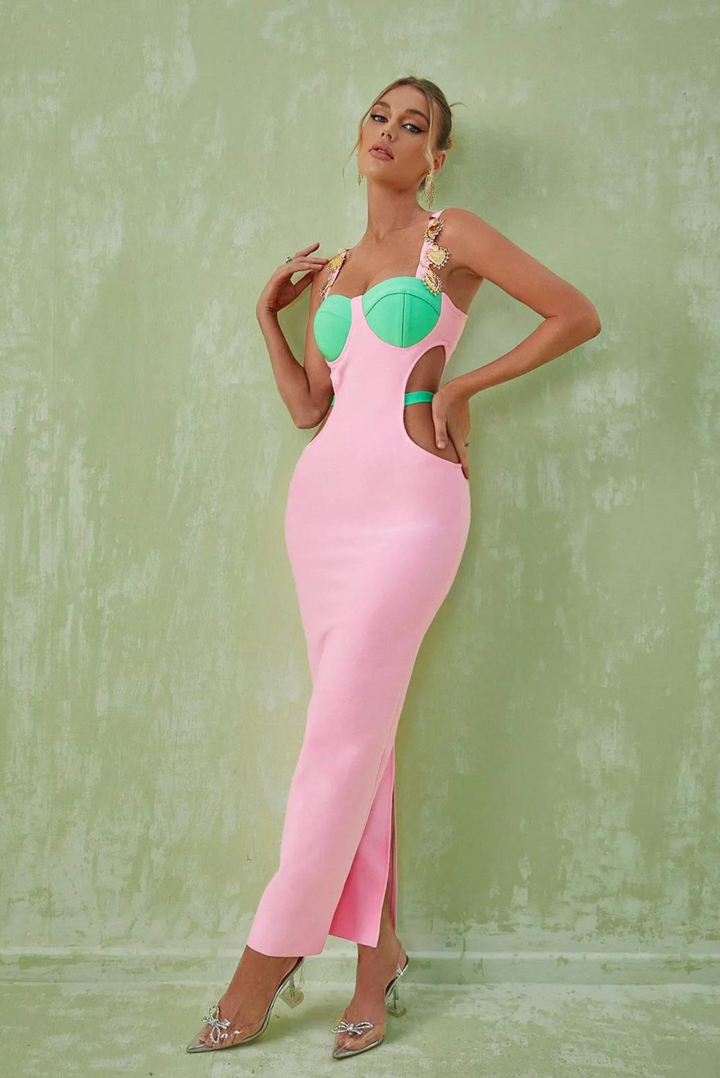 Lillian Heart Maxi- Pink - Angel Lane Clothing