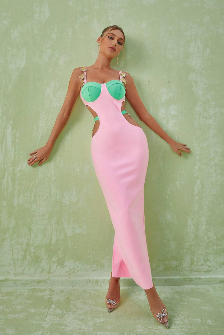 Lillian Heart Maxi- Pink - Angel Lane Clothing