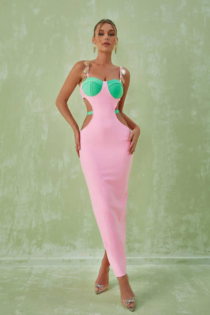 Lillian Heart Maxi- Pink - Angel Lane Clothing