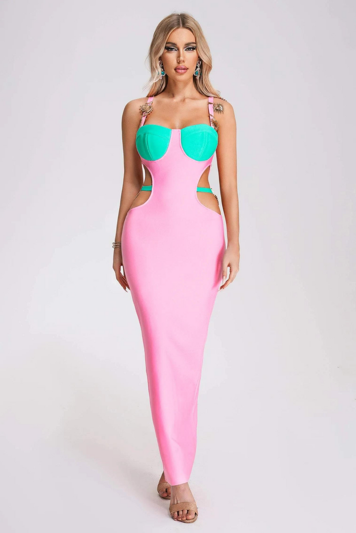 Lillian Heart Maxi- Pink - Angel Lane Clothing