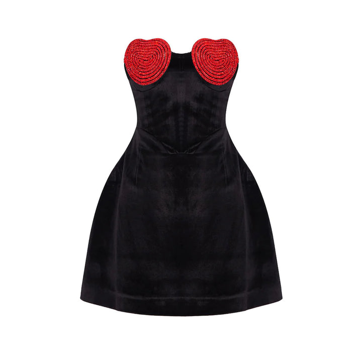 Angelica Velvet Heart Dress - Angel Lane Clothing