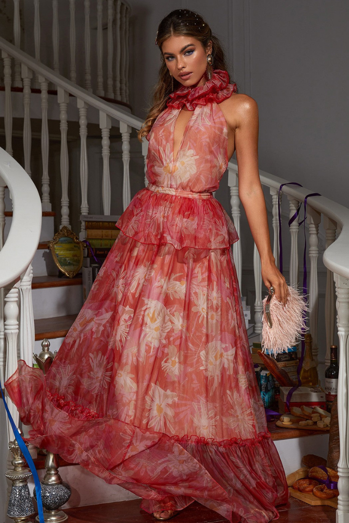 Anya Halterneck Maxi - Angel Lane Clothing