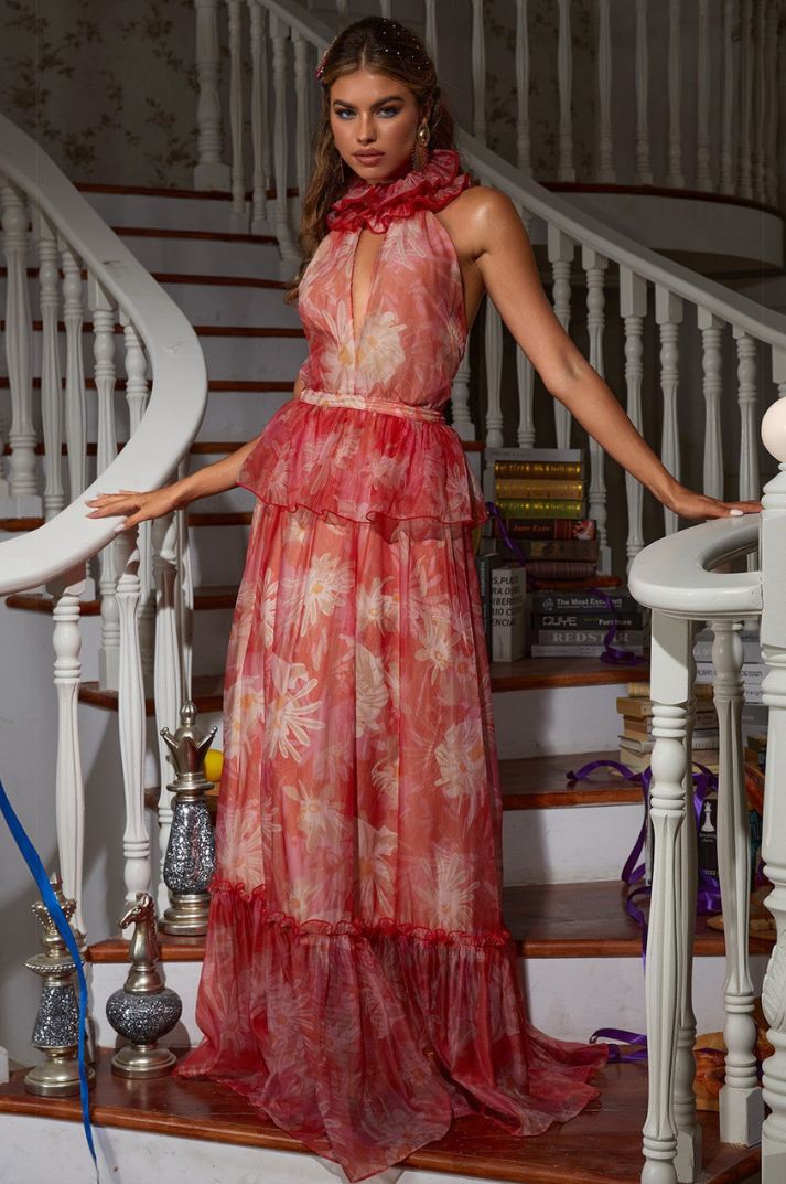 Anya Halterneck Maxi - Angel Lane Clothing