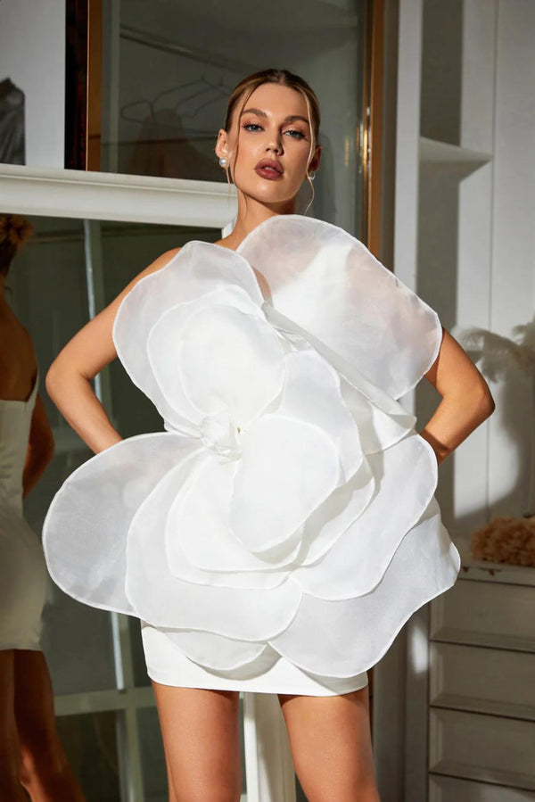 Cara Flower Mini White - Angel Lane Clothing