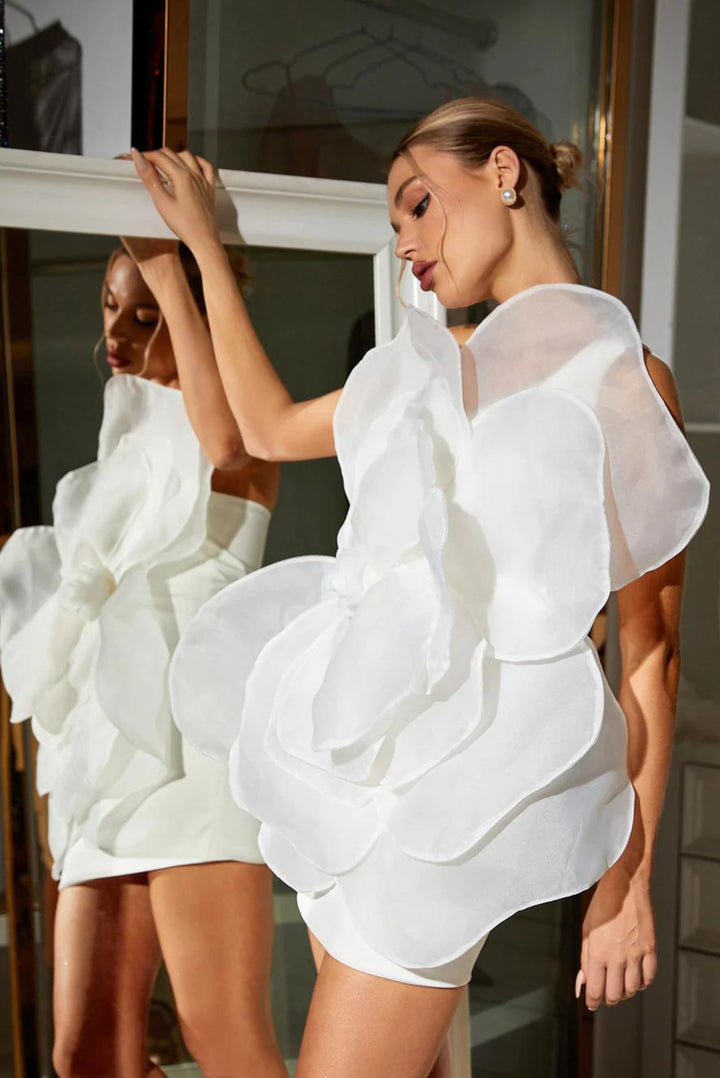 Cara Flower Mini White - Angel Lane Clothing