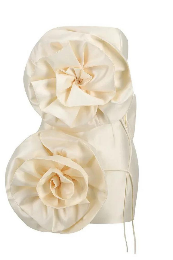 Cari Floral Mini- Ivory - Angel Lane Clothing