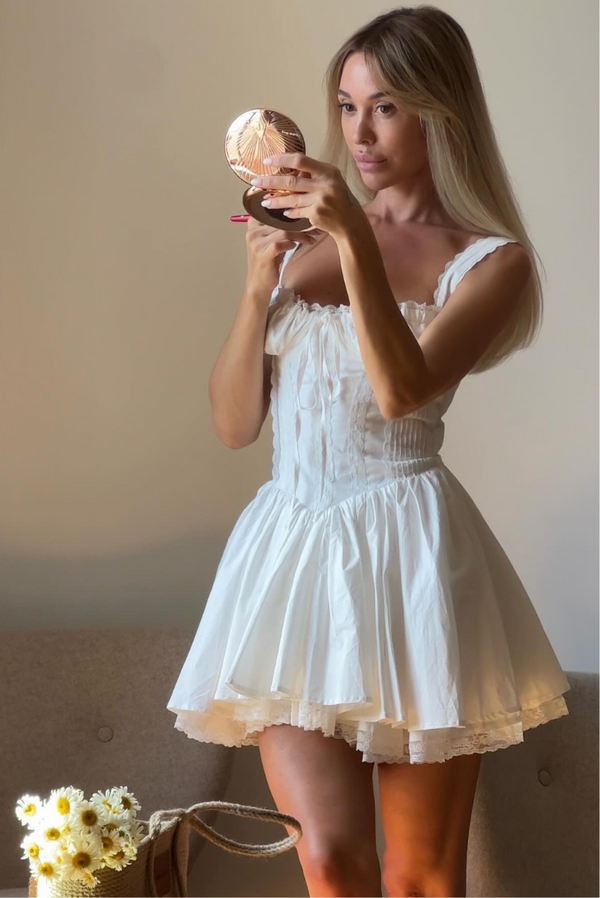 Cherrie Mini- Ivory - Angel Lane Clothing
