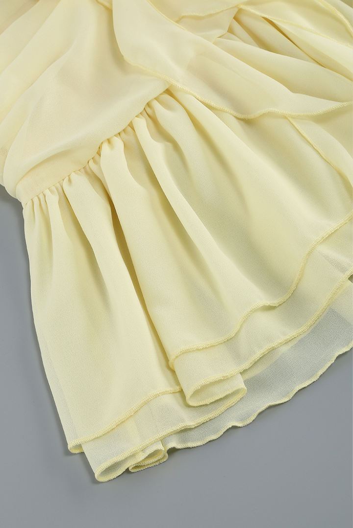 Cheyenne Ruffle Mini- Yellow - Angel Lane Clothing