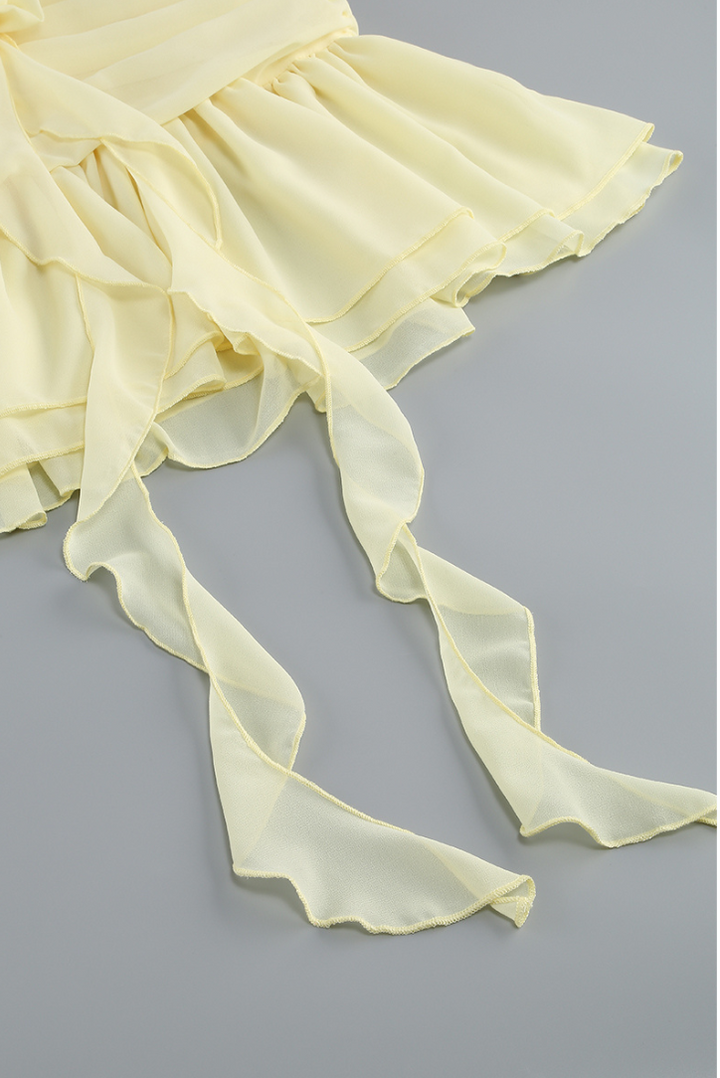 Cheyenne Ruffle Mini- Yellow - Angel Lane Clothing