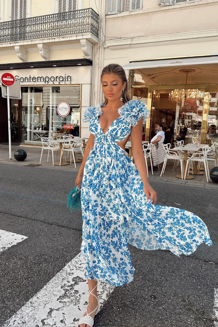 Clarabelle Maxi- Blue - Angel Lane Clothing