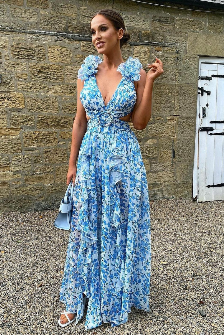 Clarabelle Maxi- Blue - Angel Lane Clothing