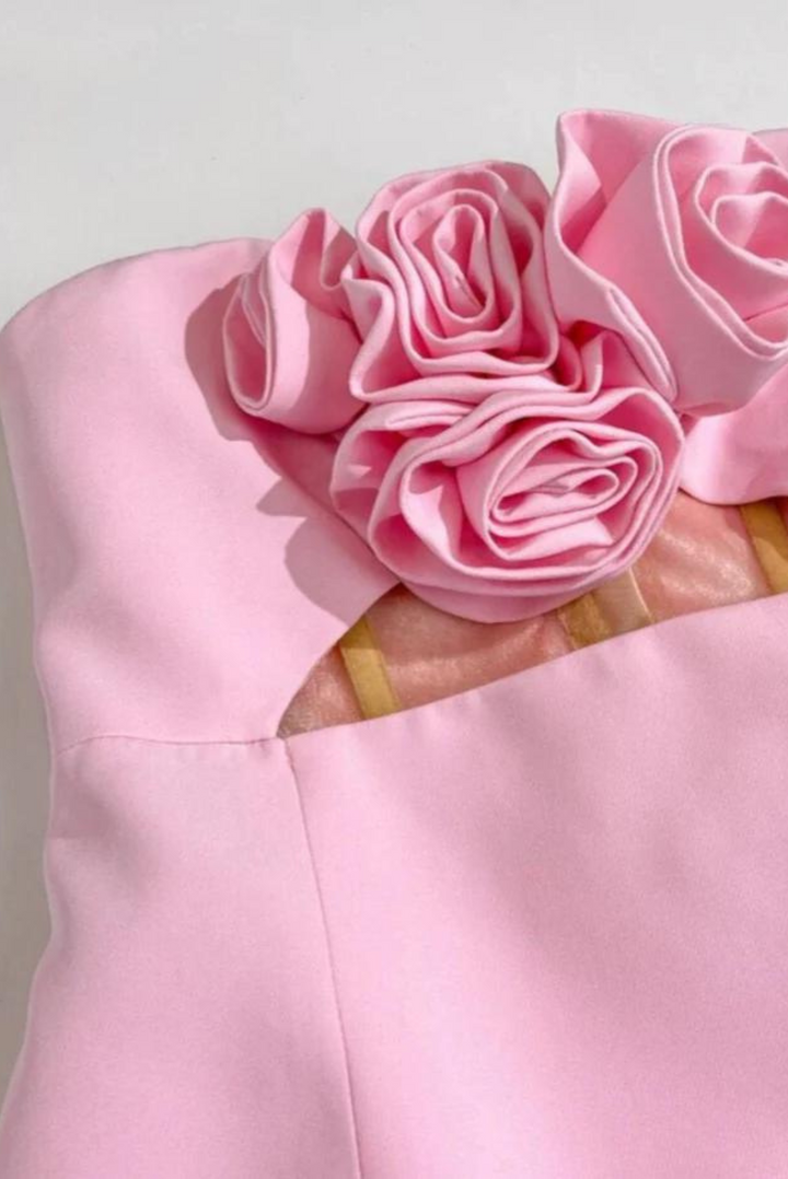 Elanore Floral Mini- Pink - Angel Lane Clothing