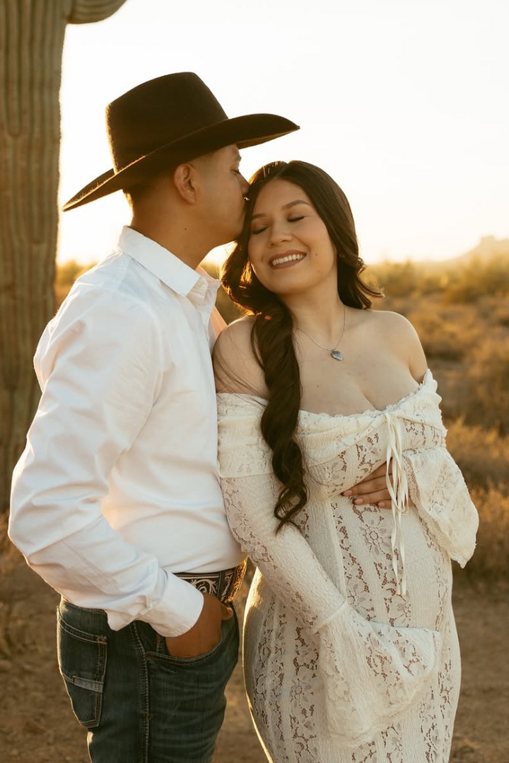 Georgette Lace Maxi- Ivory - Angel Lane Clothing