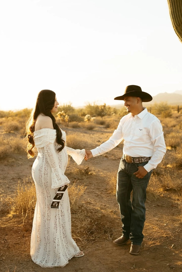 Georgette Lace Maxi- Ivory - Angel Lane Clothing