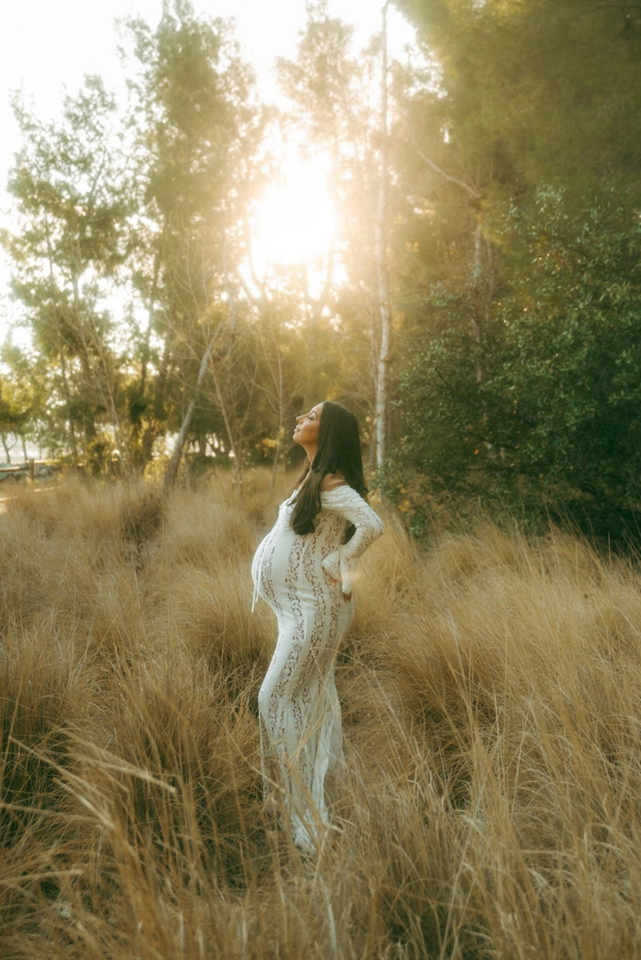 Georgette Lace Maxi- Ivory - Angel Lane Clothing