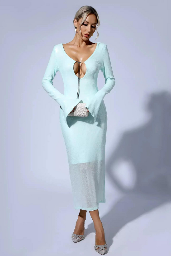 Hailey Sequins Midi- Mint - Angel Lane Clothing