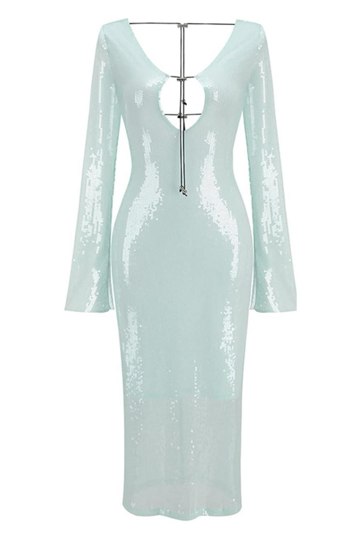 Hailey Sequins Midi- Mint - Angel Lane Clothing