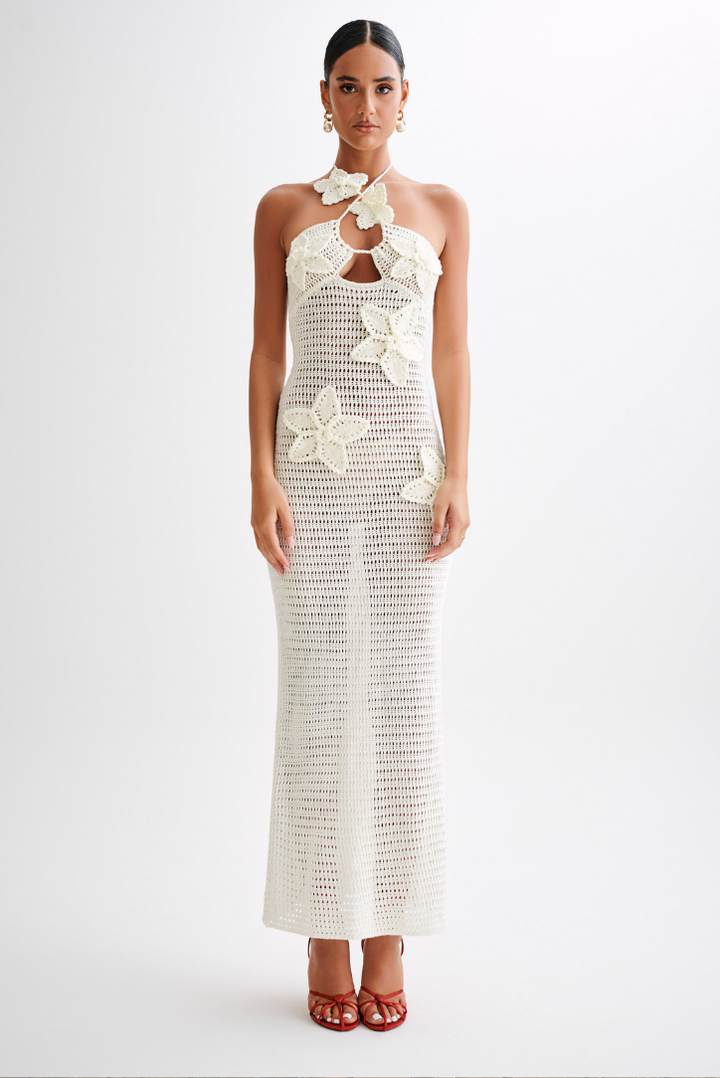 Kiara Crochet Maxi- White - Angel Lane Clothing