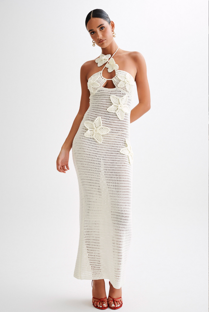 Kiara Crochet Maxi- White - Angel Lane Clothing