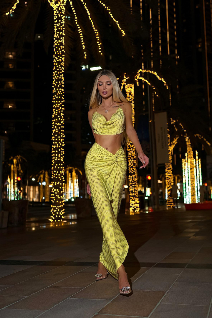 Krystal Set- Yellow - Angel Lane Clothing
