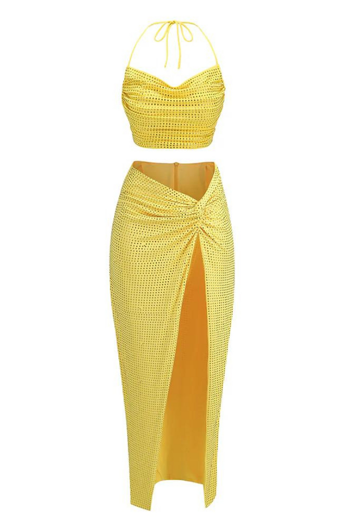 Krystal Set- Yellow - Angel Lane Clothing