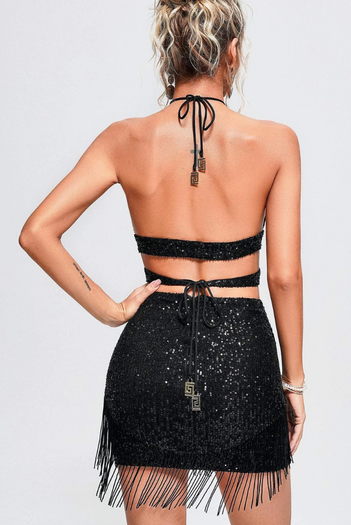Kya Sequin Set- Black - Angel Lane Clothing