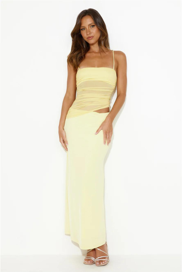 Kylah Yellow Maxi - Angel Lane Clothing
