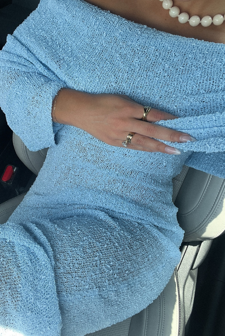 Layell Boucle Maxi- Blue - Angel Lane Clothing