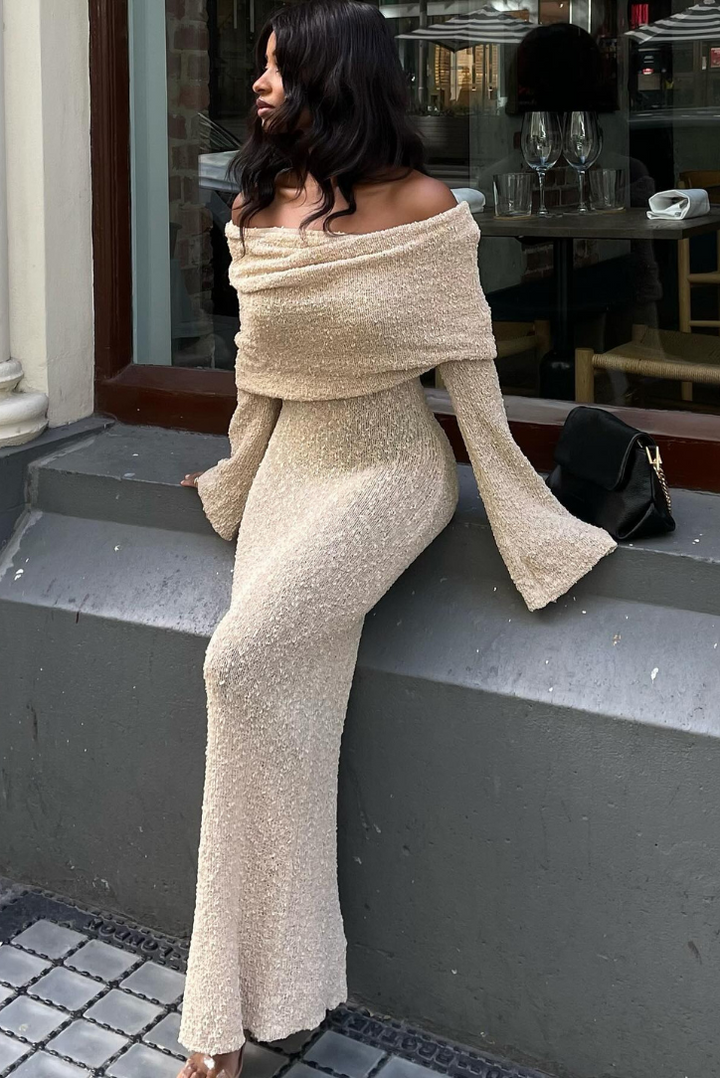 Layell Boucle Maxi- Sand - Angel Lane Clothing