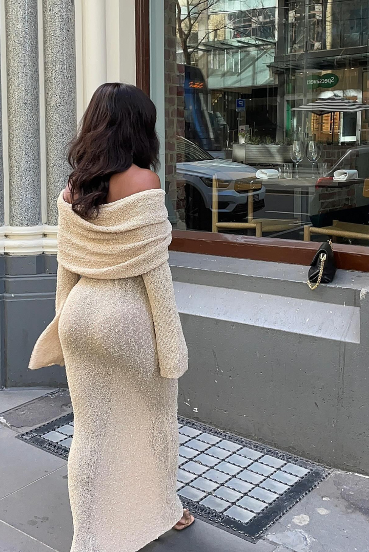 Layell Boucle Maxi- Sand - Angel Lane Clothing