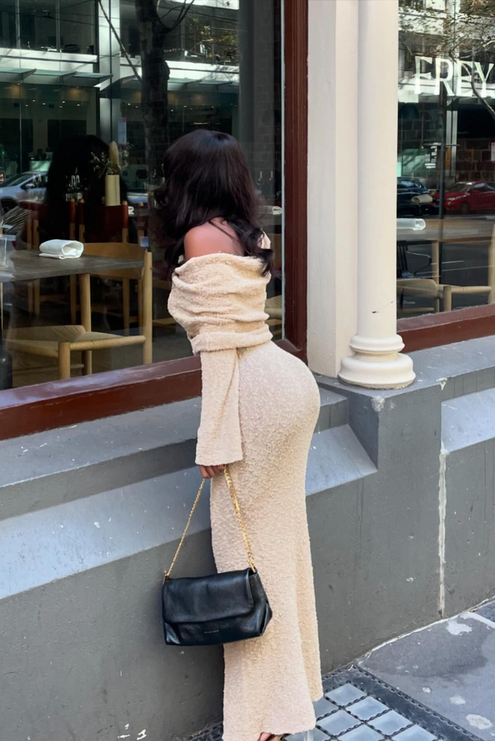 Layell Boucle Maxi- Sand - Angel Lane Clothing