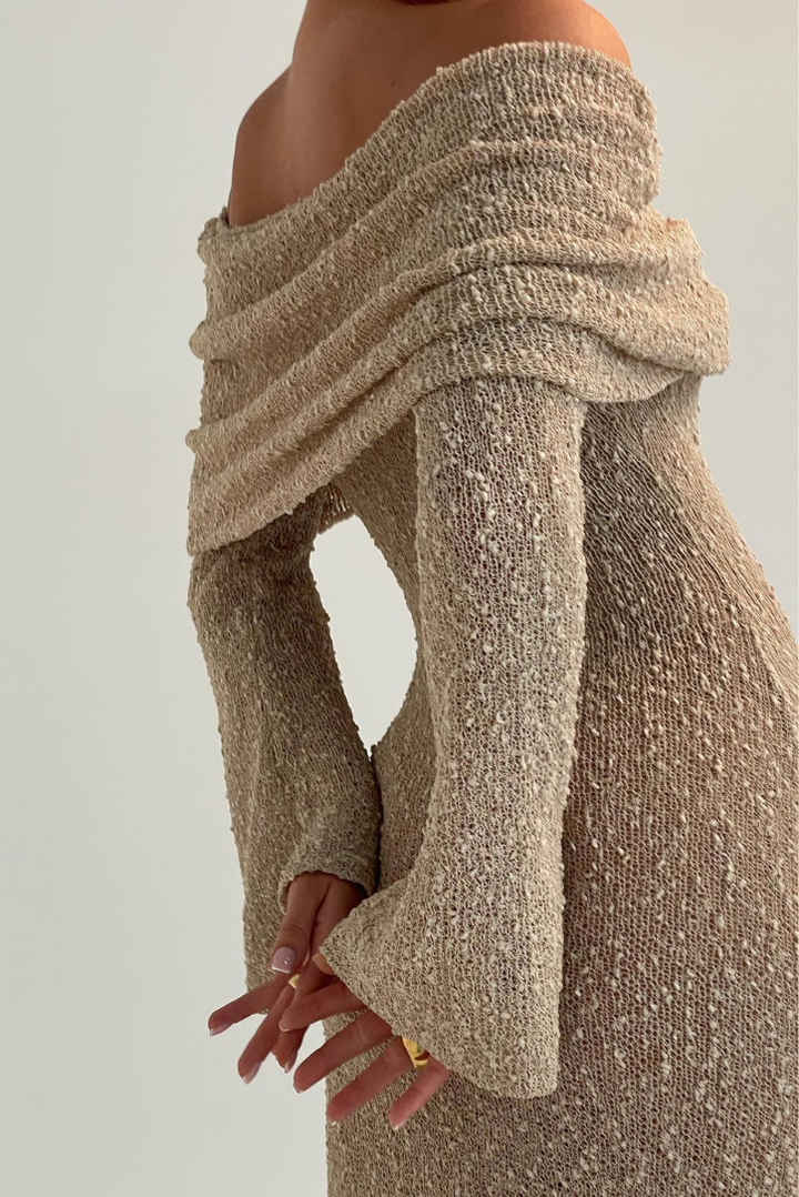 Layell Boucle Maxi- Sand - Angel Lane Clothing