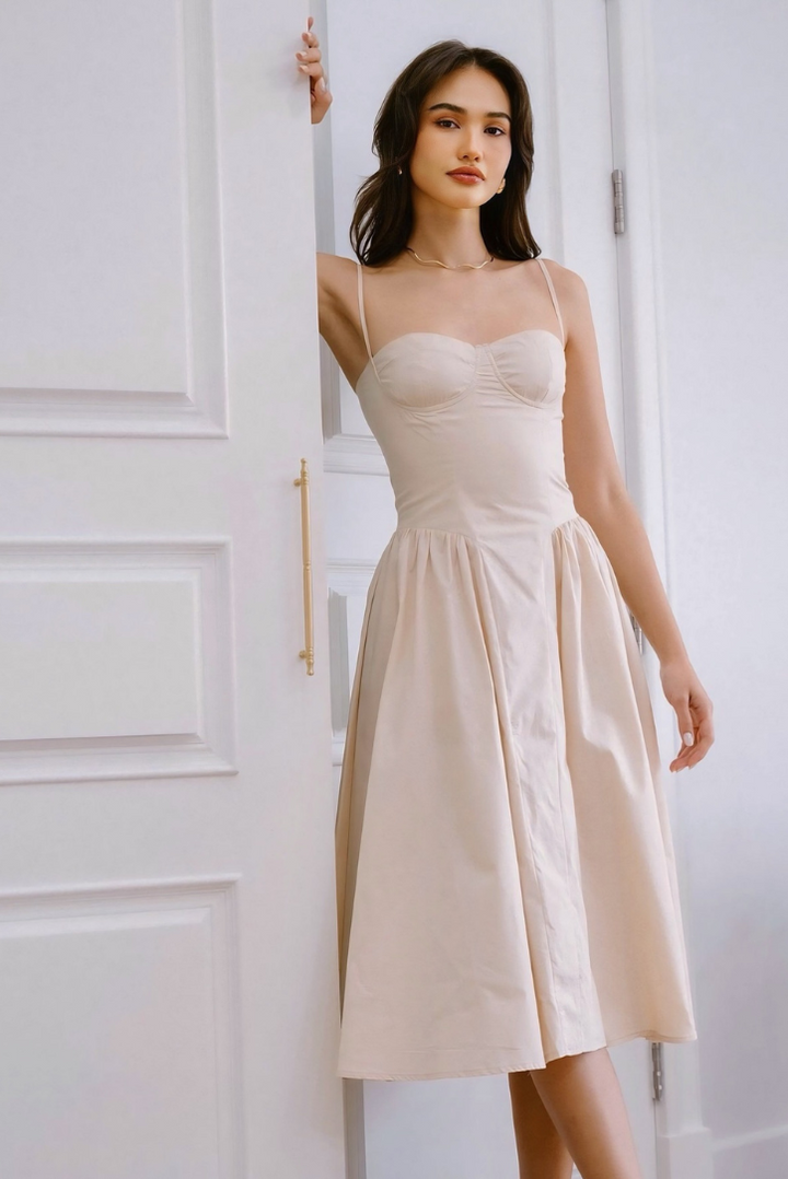 Leah Midi- Ivory - Angel Lane Clothing