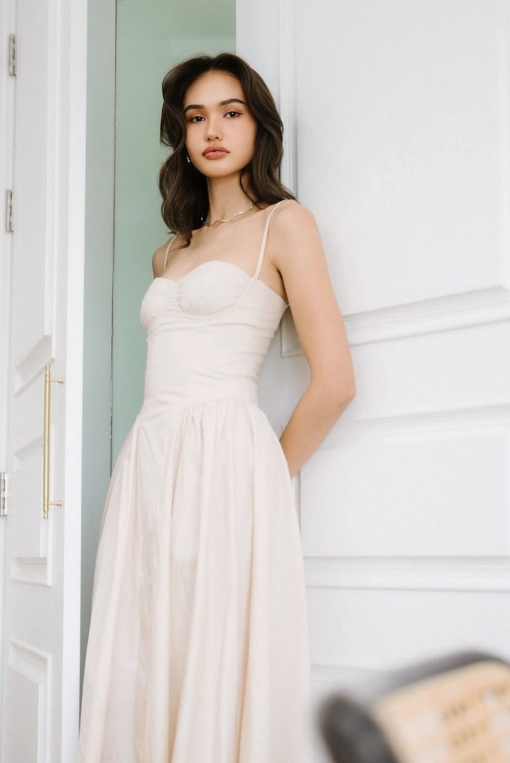 Leah Midi- Ivory - Angel Lane Clothing