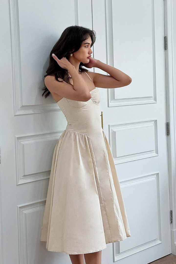 Leah Midi- Ivory - Angel Lane Clothing