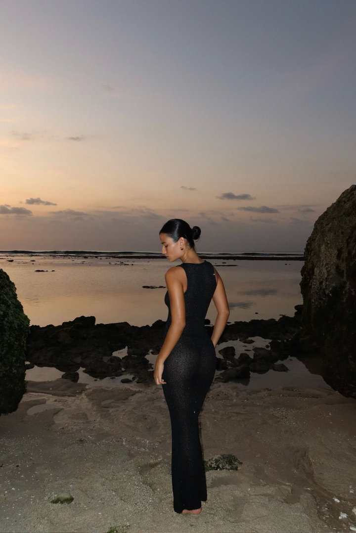 Levina Sequin Maxi- Black - Angel Lane Clothing